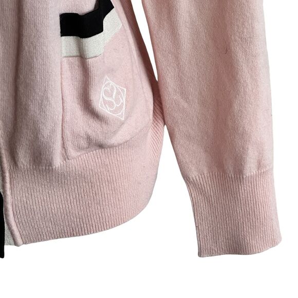 Sandro Clotilde Varsity wool cashmere blend Cardigan preppy sweater size M - Picture 9 of 14